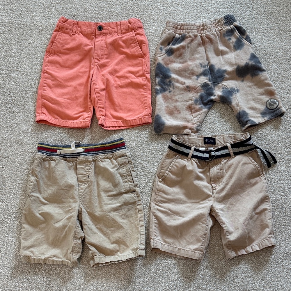Lot Boys Shorts Shorts Set - Coral, Tie-Dye, Khaki